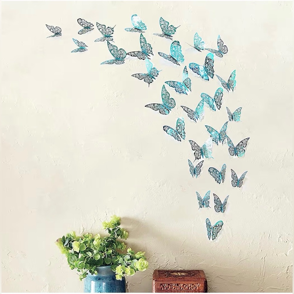 Teal‎ Butterfly Decals